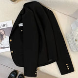 Zingj 2024 New Khaki Short Blazer Female Small Design Sense College Style Commuter