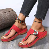 Women's Large Code 2025 Spring And Summer New Fashion Heel Clippings Wearing Beach Slippers Women's