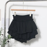 Real Shot Of The Ballet Style White Fluffy Half Skirt Woman Loose High Waist Cake Skirt A Word Super Short Skirt
