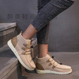 Sneakers Tuxedo With Canvas Shoes Large Flat Soles Single