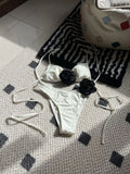 2024 Color Rose Drawstrings And Binddle Swimwear