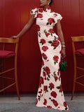 Women's New Sleeveless Casual Print Dress National Style Chinese Cheongsam