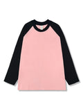 Long-Sleeved T-Shirt Women 2025 Spring And Autumn Bumping Tie-Up Bottom Shirt Loose Round-Neck Cotton