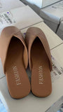 Red Cool Flat Bottom Slippers Lady Wears The Front 25 New Summer Half-Dragging Women's Shoes Fashion Muller Shoes Ins