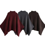 Women's Explosive Fashion Casual Asymmetric Knitted Cloak