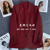 Zingj Yellow Suit Jacket Female 2024 Spring And Autumn New Leisure Temperament Spring And Autumn Fried Street Small Suit