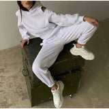 Women's Clothing 2025 New Two-Piece Set Of Solid-Colored Hooded Short-Wear