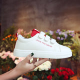 Children 2025 New Casual Shoes Fashion Women's Shoes Students Breathable Magic Sticker Small White Shoes Spring Summer Flat Plate