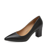 High-Heeled Women's Style Not Tired Spring And Autumn Shoes Light-Mouthed French Retro Thick Fashion Single Shoes Women's