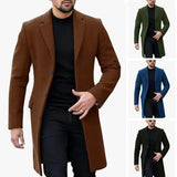 New Hair Coat Man's Coat Burst Japan And South Korea Single Buckle Cardigan