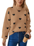 And Winter Valentine's Day New Sweater Women's Fashion Love To The Collar Collar Knitted