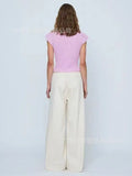 Women's Wear Irregular Loose Casual Trousers Wide Leg