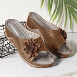 Summer Wish Women's Shoes Large-Size Sandals Women Weaving Flowers Slopes And Slippers