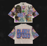 T-Shirt New Casual Round Collar Top Popular Cartoon Print
