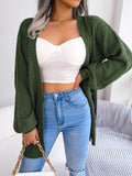 And Winter Lantern Sleeve Casual Pocket Cardigan Sweater Coat Explosion Women's