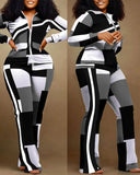 Autumn And Winter Independent Station Printing Trend Fashion Women's Wear 2-Piece Set From Stock 211-1-Outfit