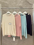 Xixi 13 Lines 2025 Spring New Ins Temperament Elegant Round-Neck Wool Knit Sweater Sweater Female