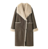 Women's Autumn And Winter New Double-Sided Two Sides Wearing A Long