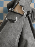 Vintage Wash Frayed Ripped Jeans-Outfit