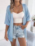 Summer Short-Sleeved Bohemian Thin Knitted Cardigan Women's