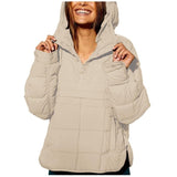 Autumn And Winter New Fashion Loose Long-Sleeved Hooded Cotton Jacket Warm