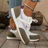 Casual Shoes Women's New Round Head Tie With Color Mesh Sports Shoes In The Summer Of