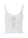 O Ring Cutout Crop Cami Top- Outfit