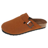 Slippers Summer New Women's Flat Bottom Leisure Lazy Half Drag Wearing Frosted Personality Big Head Women's