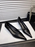 Autumn And Winter New Pointed High-Heeled High-Heeled Shoes Leopard Print Fashion Commuting Low-Heeled Kitten Heel Single