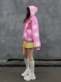 Zipper Hooded Flower Jacket Coat Woman | Relaxed Comfortable Leisure Trend Of Sports Out Of The