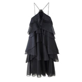Women's Explosive Flowers With Folded Backs Hanging Neck