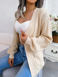 And Winter Lantern Sleeve Casual Pocket Cardigan Sweater Coat Explosion Women's