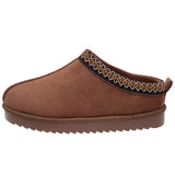 Winter New National Women's Cotton Shoes Half-Dragging Snow Boots Cotton Slippers Lace Is Very Explosive