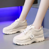 Dad Shoes Women's New Spring 2025 Small White Shoes Women's Loose Cream Soles Sneakers Female Version Of Student Thick-Soled Women's