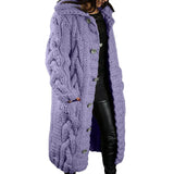 Neck Women's Oversized Sweater Coat Fashion