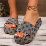 Slippers Women Wear Round Head Small Plum Flowers Light Word Women's Slippers Womens