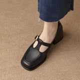 Small Leather Shoes Women's Design Sense Of Niche Heel Women's Shoes 2025 Autumn French Retro Brown Light Mouth Single
