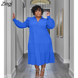 Size 5XL Women Shirt Dress Solid Color Turn-down Collar Summer Midi Dress Lady Casual Loose Irregular Beach Dress