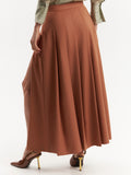 Women's High-Waisted 100-Fold Dress Embroidered Wine Glass Capacity Half-Dress Elegant Luxury Luxury