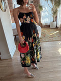 Leisure Holiday Style Sleeveless Dress 2025 Summer New Breast-Shaping Fashion Print Slimming Dress