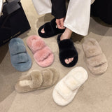 Slippers Women 2025 New Autumn And Winter Fashion Hairy Slippers Women Wear A Word