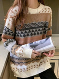 Vintage Jacquard Knit Sweater- Outfit