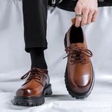 2025 Leather Shoes Male Leather Breaable Business Martin Low Top Casual British Shoes