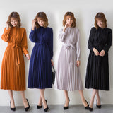 Korean Chic Light Temperament Simple Small Tie Tie To Collect 100 Folds Of The Long Pure Color