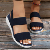 Sandals Women's 2025 Summer Thick-Soled Flats Fish Mouth Tight Large-Size Sandals Women's Shoes