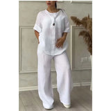 And Autumn 2025 New Women's Fashion Pure Cotton And Cotton Casual Set