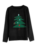 And Winter New Christmas Fashion Knitted Retro-Flowered Christmas Tree Stum Sweater For