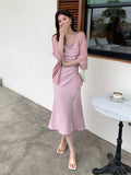 Xixi 2025 Summer New High-Waisted Temperament Elegant Sling Dress Senior Long Dress Female
