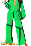 Women's Set Long Sleeve Shirt Tops and Wide Leg Pants Elegant Tracksuit Two Piece Set Sweatsuit Fitness Outfits