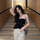 Zingj And Summer New Fine Flash Temperament Hanging Neck Minority Jacket 2024Ins Web Celebrity With The Same Vest
